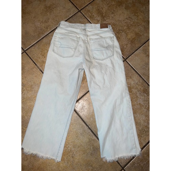 American Eagle Wide Leg Crop Jeans Size 6 - Picture 2 of 3